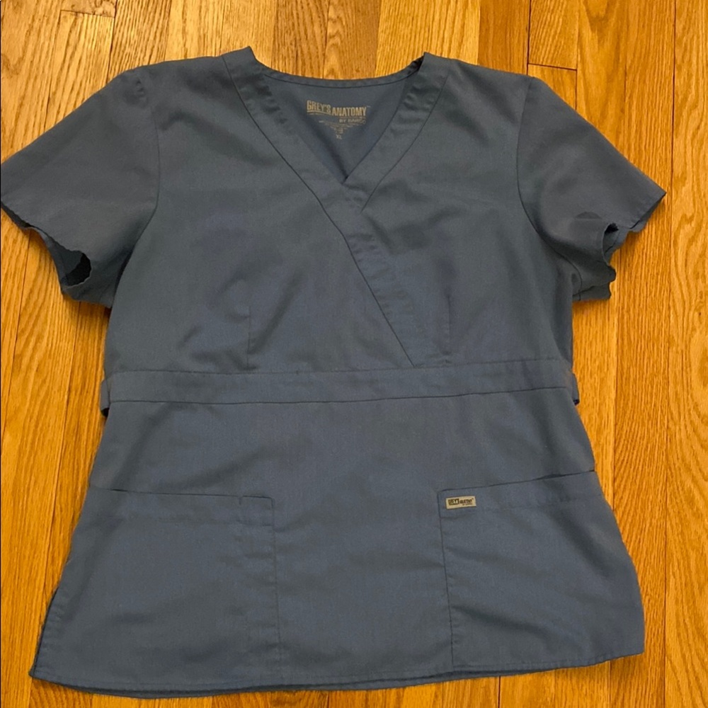Grey's Anatomy Women's Blue Scrub Top